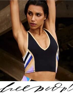 Free People Never Better Color block Crop Top❤️ NWOT